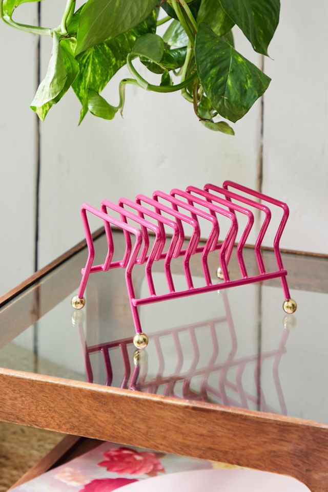 Nina Pink Vinyl Storage Rack | Urban Outfitters UK
