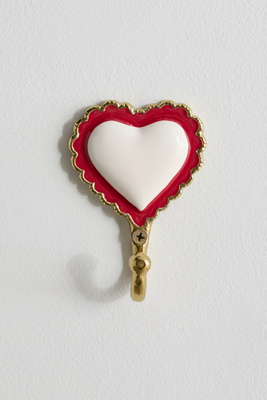 Crochet mural Dolly Heart rouge et blanc