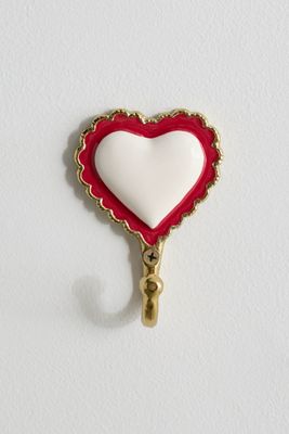 Dolly Heart Red & White Wall Hook