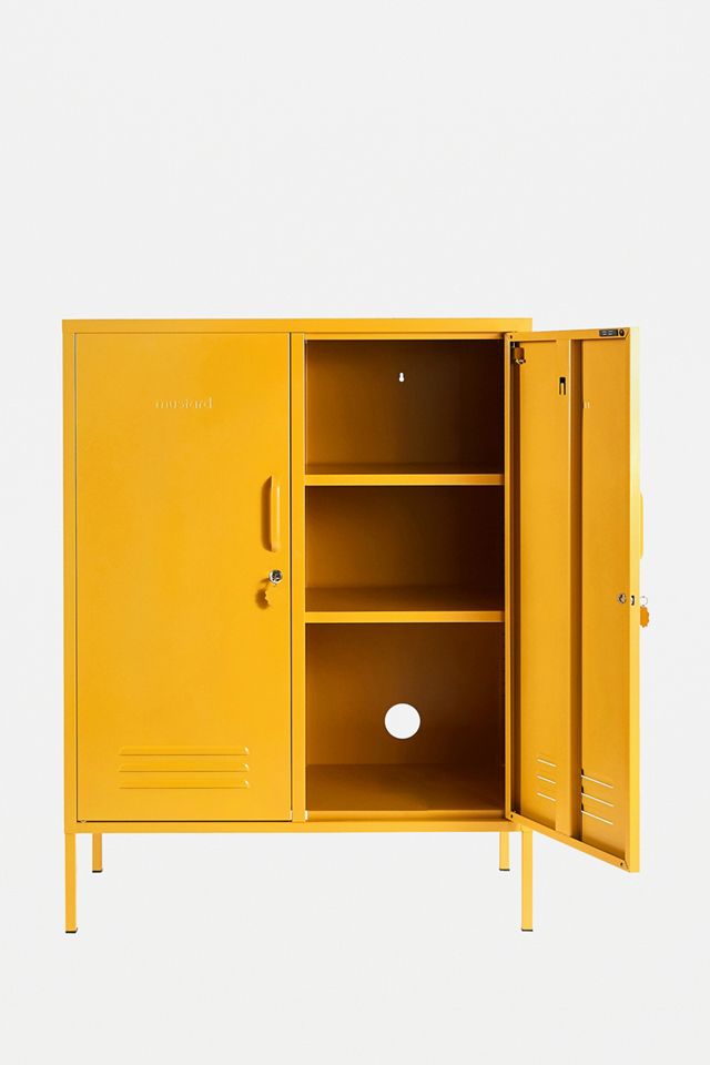 Mustard Robe mi-longue en jersey jaune #1