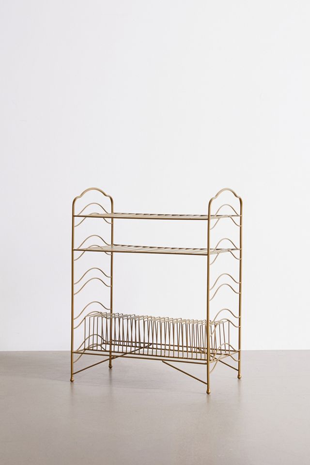 Gold Vinyl Record Storage Shelf #2