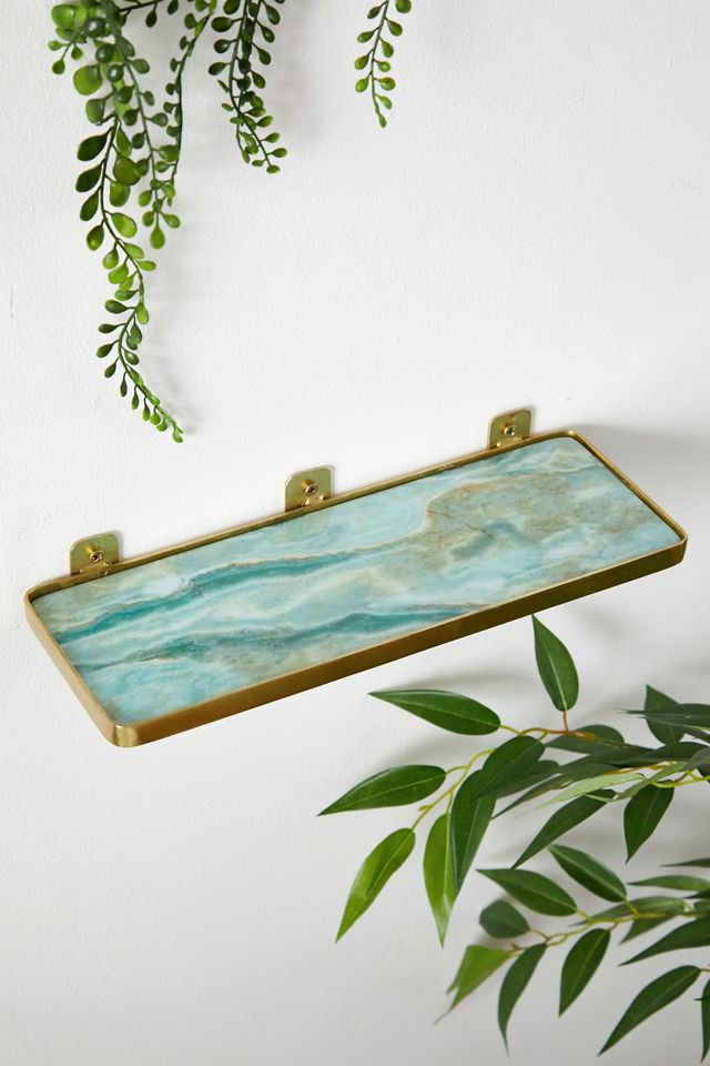 Grande étagère murale en agate bleue #1