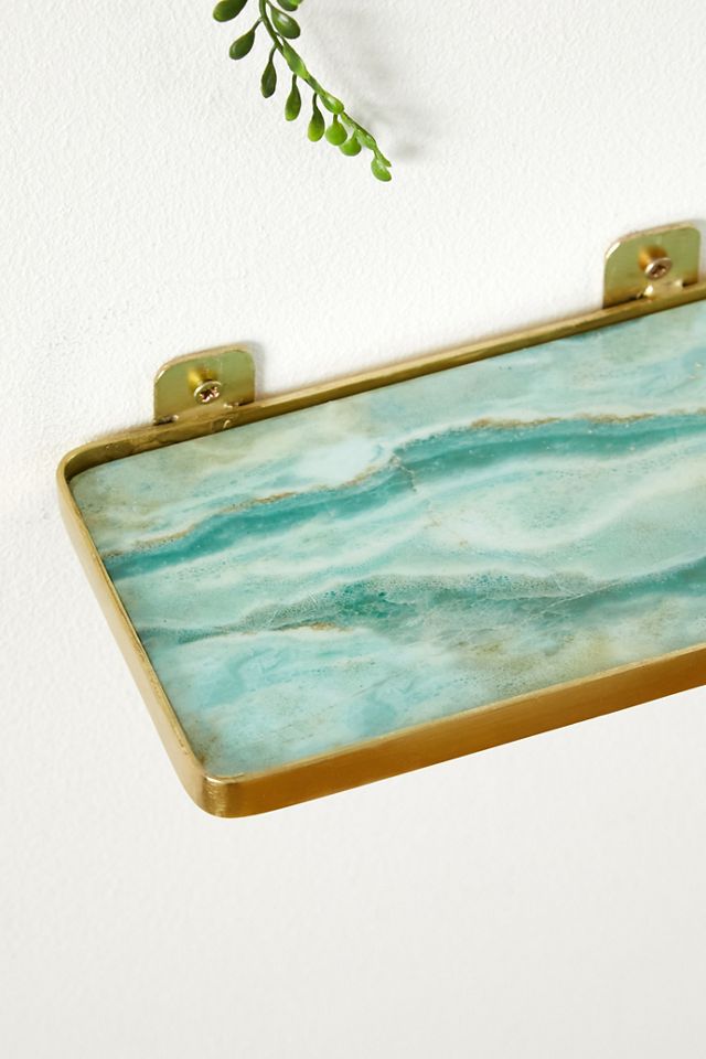 Grande étagère murale en agate bleue #3