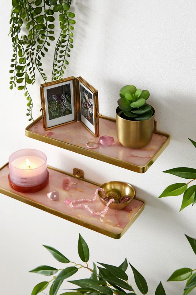 Piccola Mensola da Parete in Agata Rosa #3