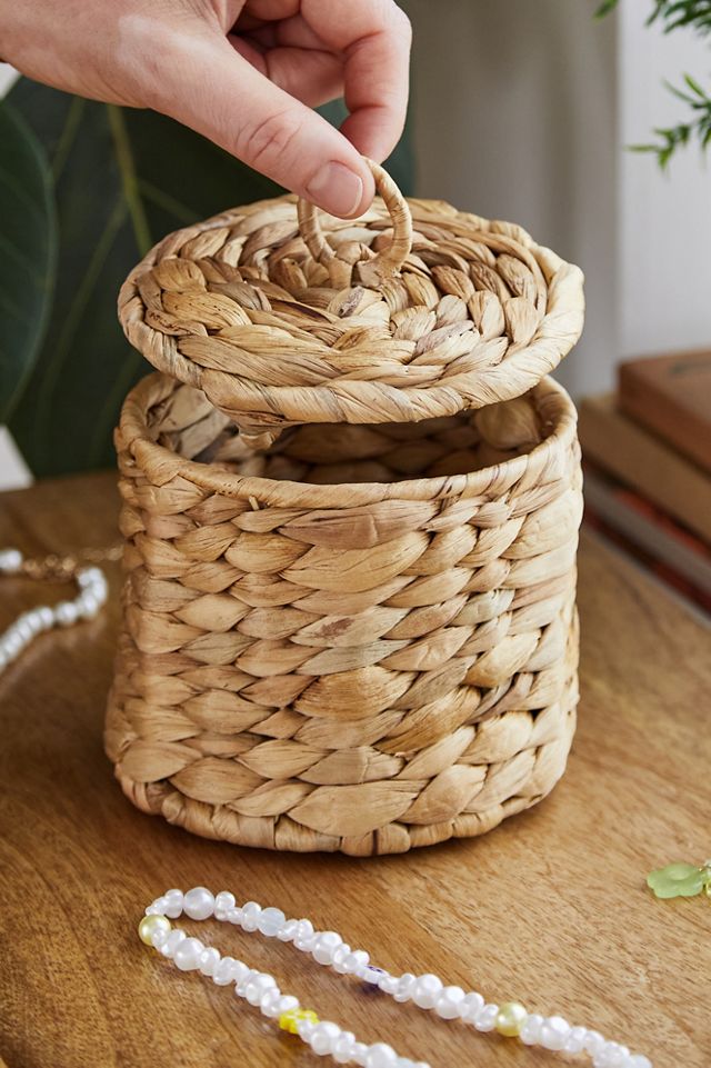 Small Lidded Woven Pot  #2