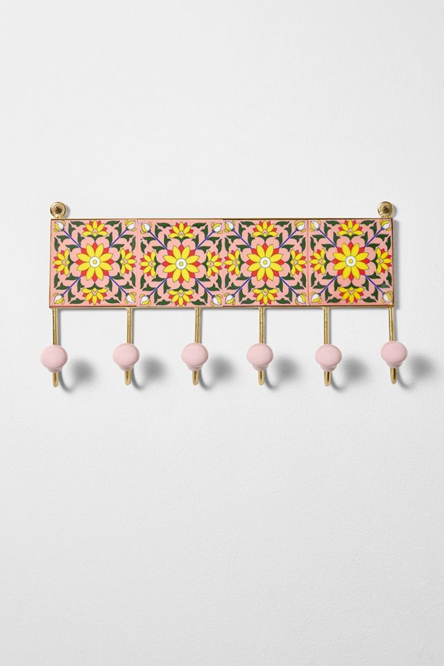 Six Tiled Wall Hook