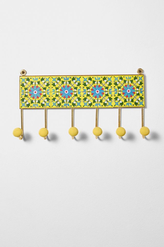 Six Tiled Wall Hook