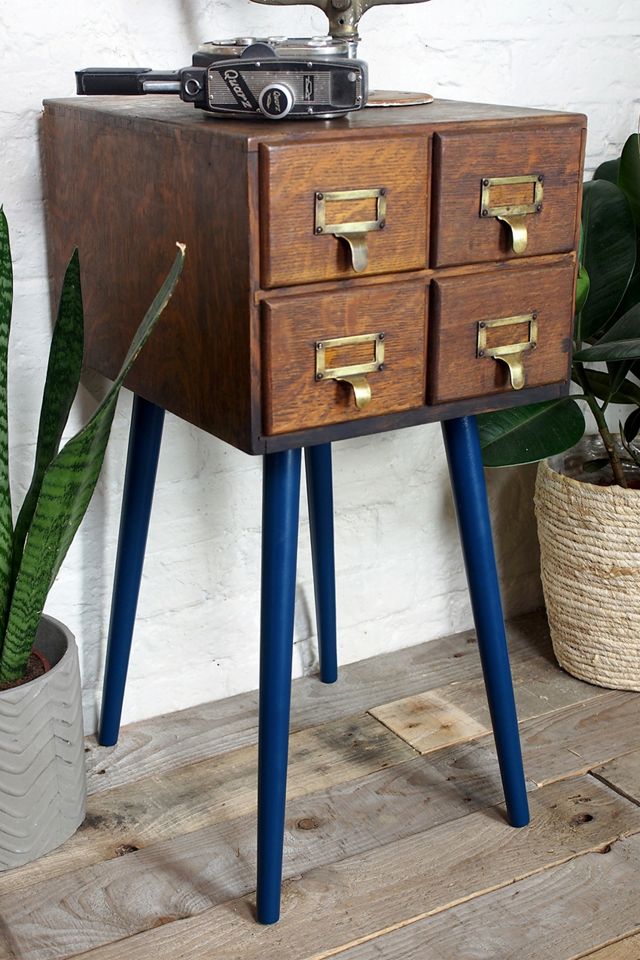 Urban Renewal Vintage Oak File Drawer Side Table | Urban Outfitters UK