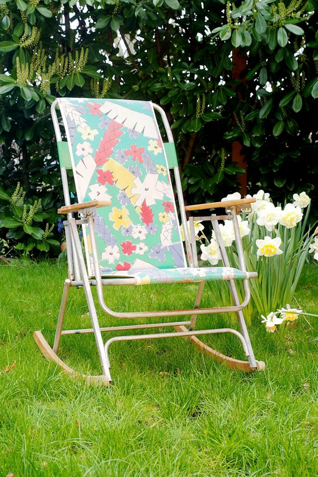 Urban Renewal Vintage Rocking Deck Chair  #1