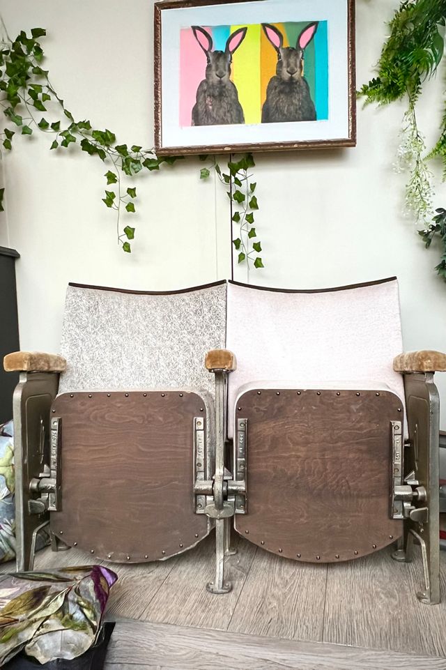 Originall Creations Pair Of Vintage Theatre Seats  #1
