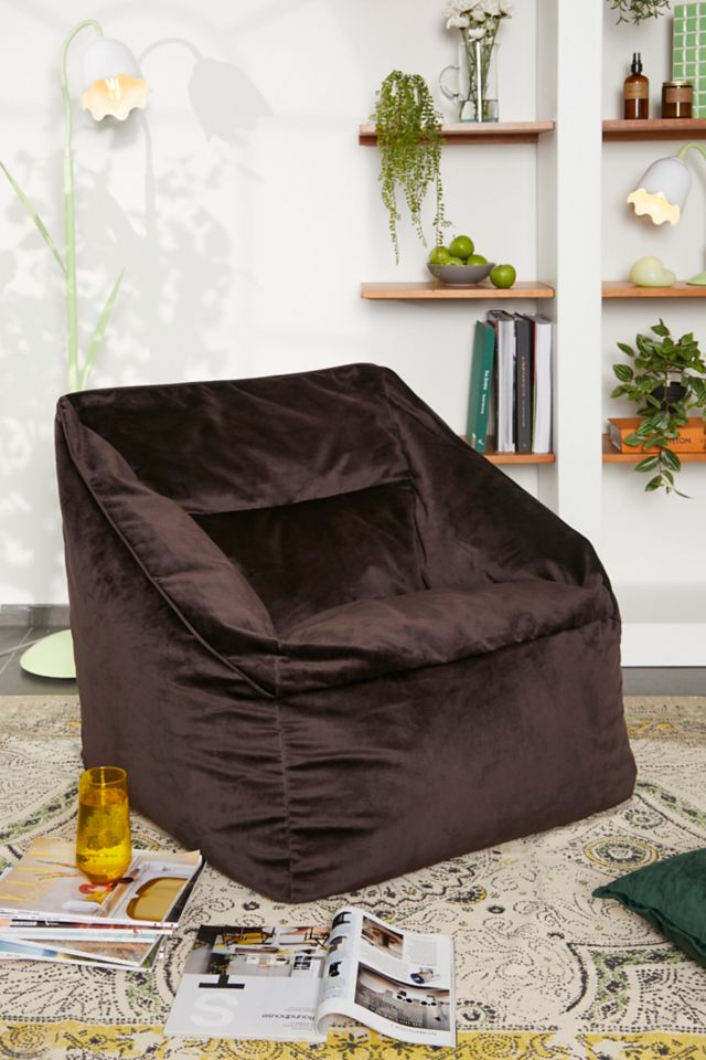 Velvet lounge 2024 chair bean bag