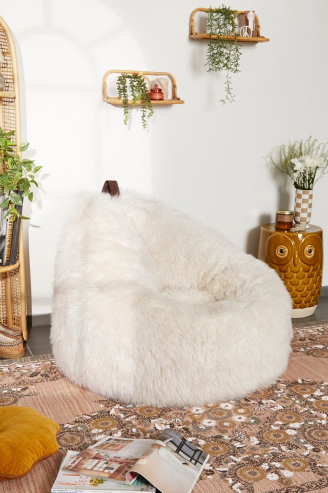 icon Cocoon Yeti Faux Fur Beanbag Lounge Chair | Urban Outfitters UK