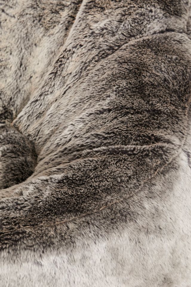 icon Arctic Wolf Cocoon Faux Fur Beanbag Lounge Chair #2