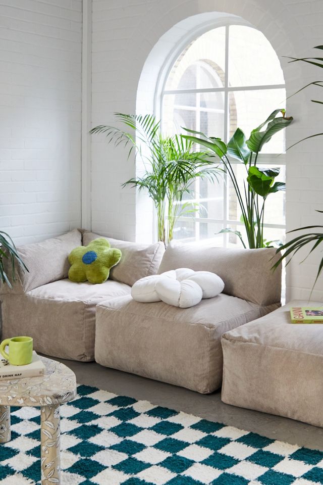 icon Natural Tetra Sectional 3-Piece Bean Bag Sofa  #1