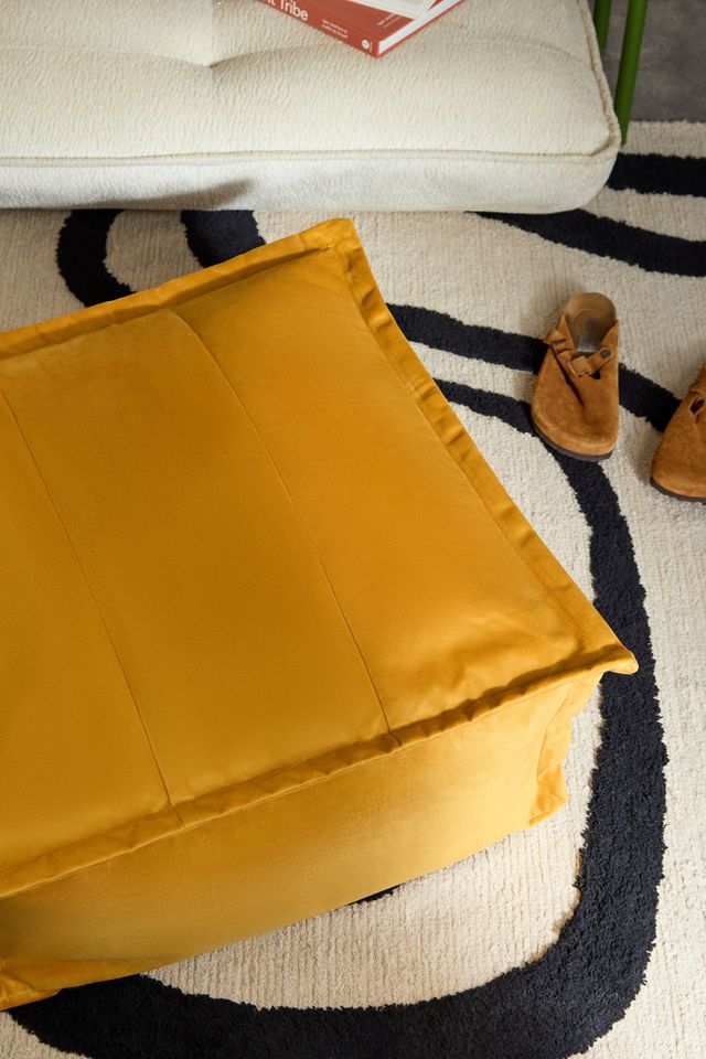 icon Ochre Vita Velvet Floor Cushion #1