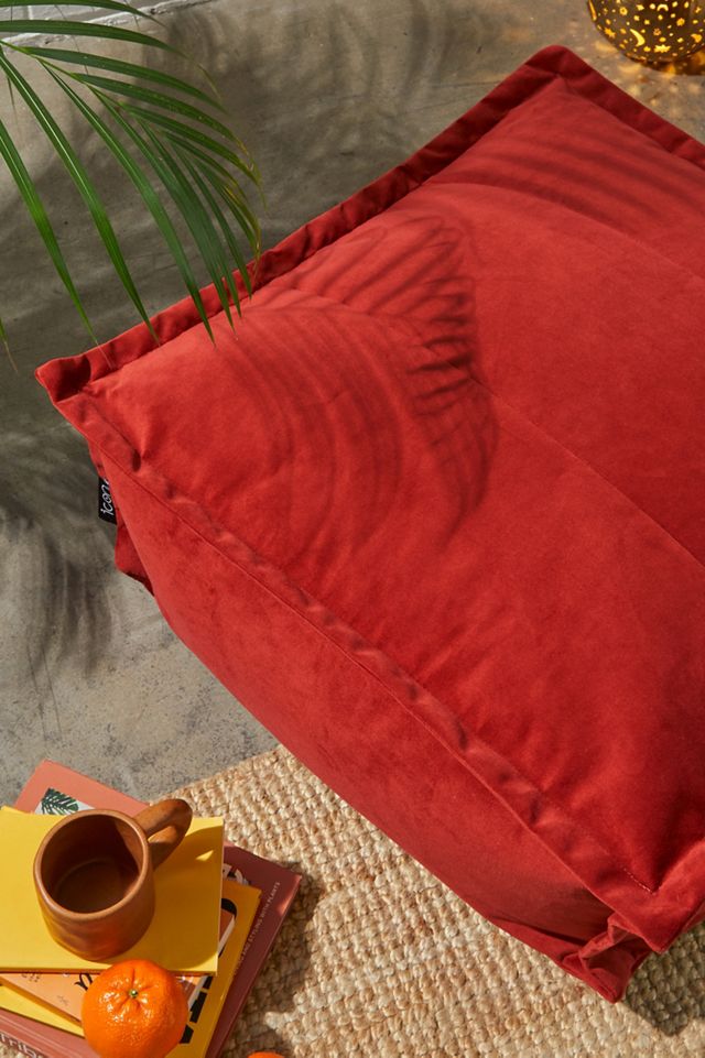 icon Terracotta Vita Velvet Floor Cushion #1