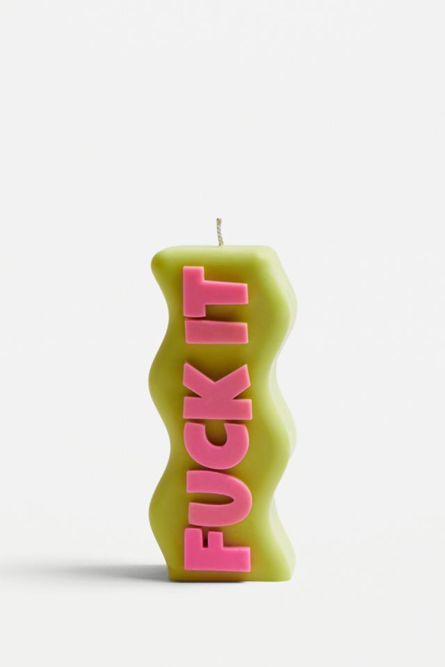 Wavey Casa Green F*ck It Candle | Urban Outfitters UK