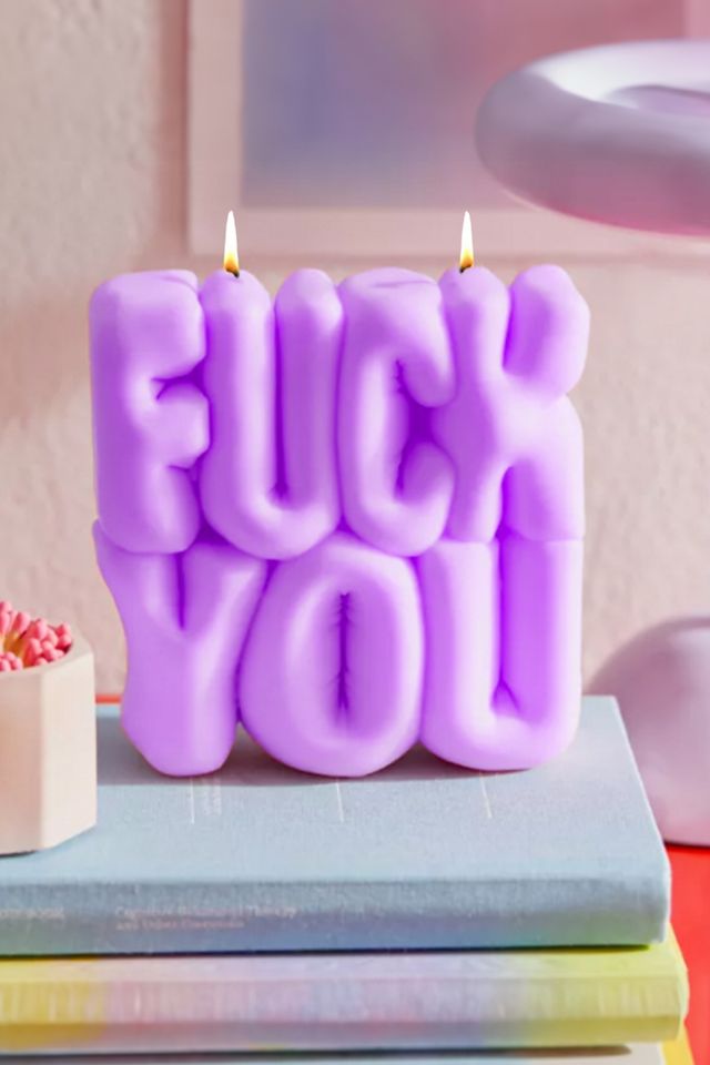 Wavey Casa Purple F*ck You Puffer Candle #1