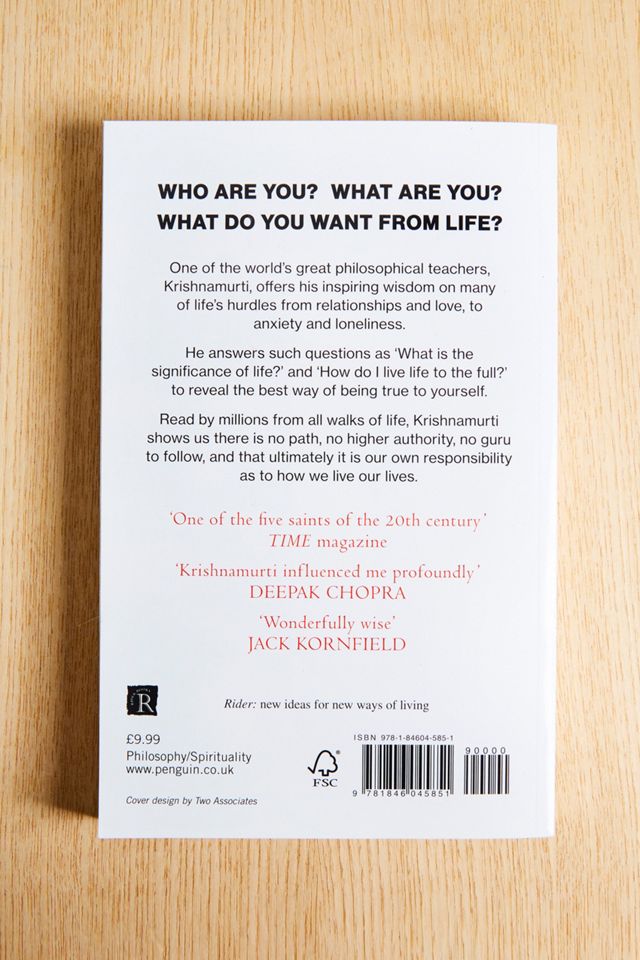 J. Krishnamurti – Buch „What Are You Doing with Your Life?“  #3