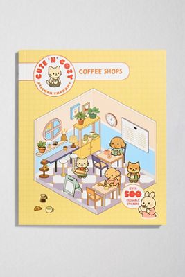 Livre d'autocollants Cute N Cozy Coffee Shops