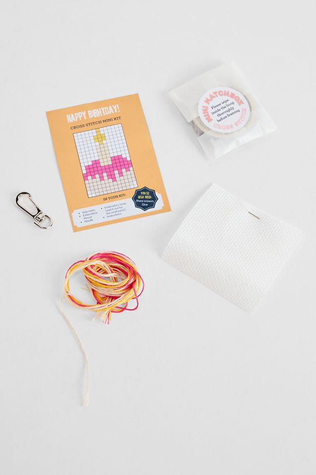 Happy Birthday Mini Matchbox Cross Stitch Kit #1