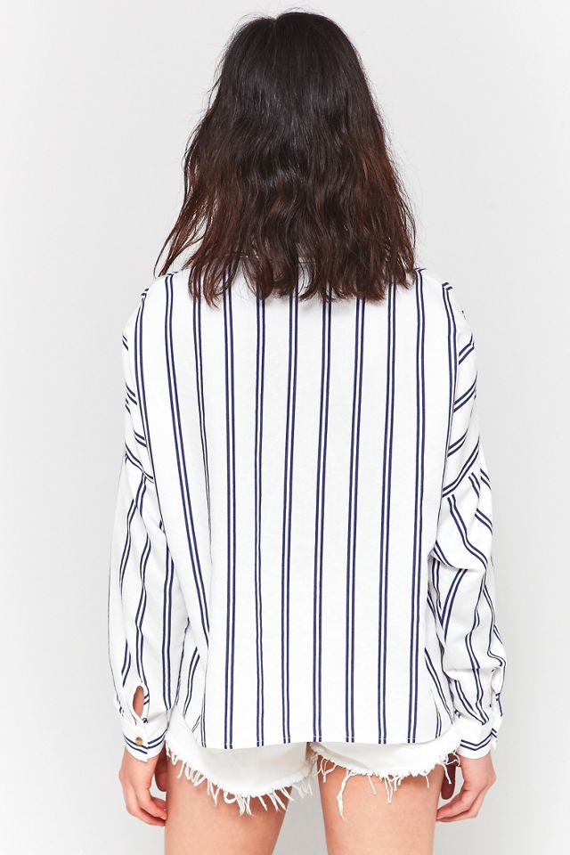 Urban Outfitters – Hemd mit Doppelstreifen und Knopfleiste #3