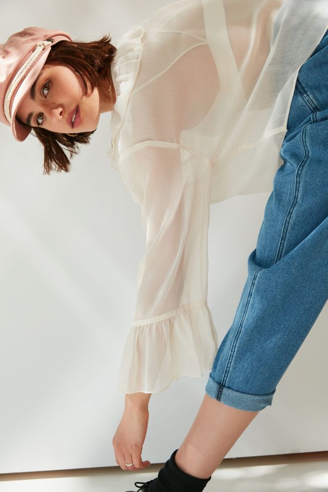 Kimchi Blue Leola Sheer Ruffle Blouse #4