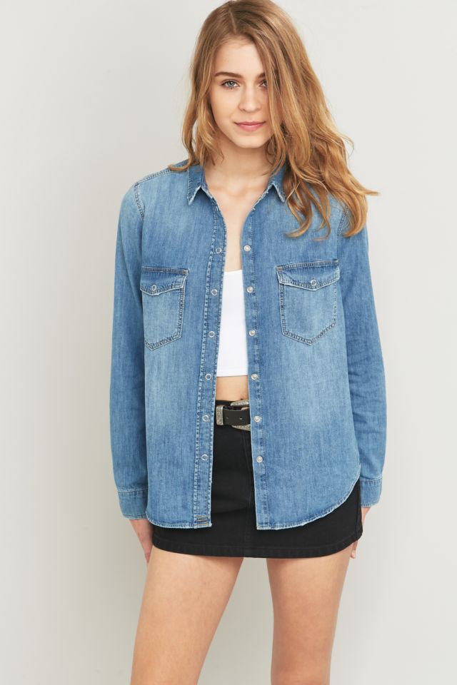 Bdg Blue Denim Boyfriend Shirt 