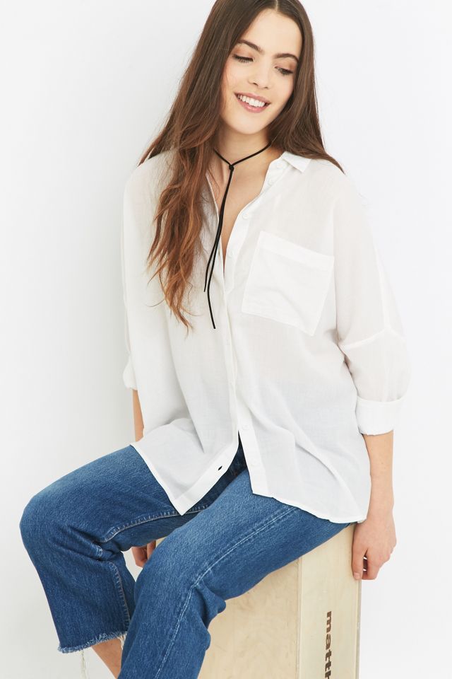 Urban Outfitters Slouchy Lightweight Button-Down Top