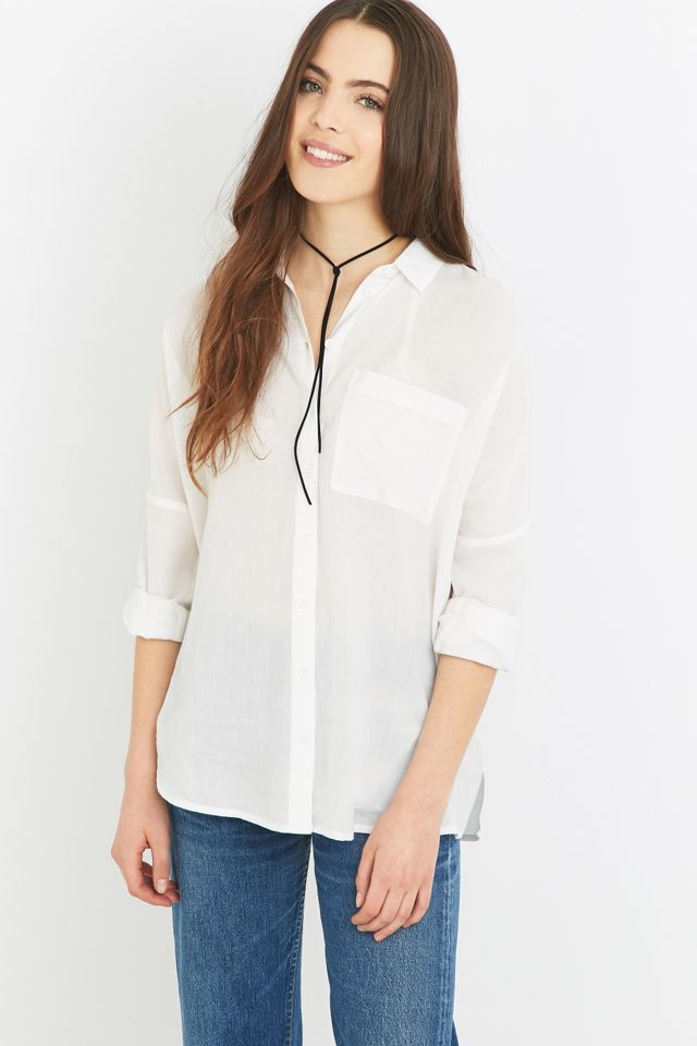 Urban Outfitters Slouchy Lightweight Button-Down Top #1