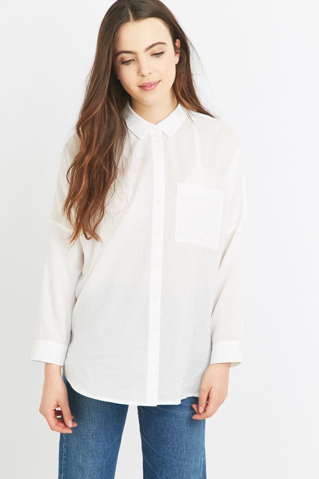 Urban Outfitters Slouchy Lightweight Button-Down Top #5