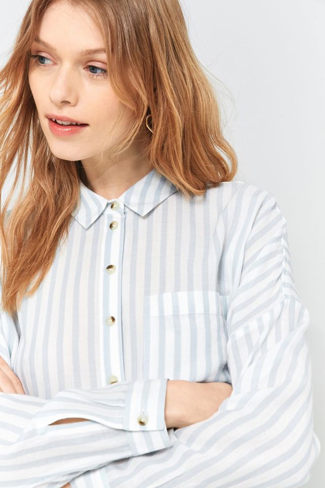 Urban Outfitters Striped Twill Button-Down Shirt #2
