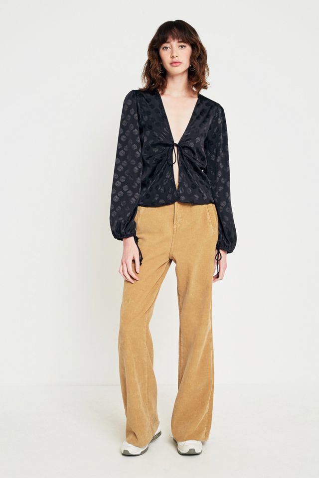 Pins & Needles Pin Tuck Tie-Front Blouse #1