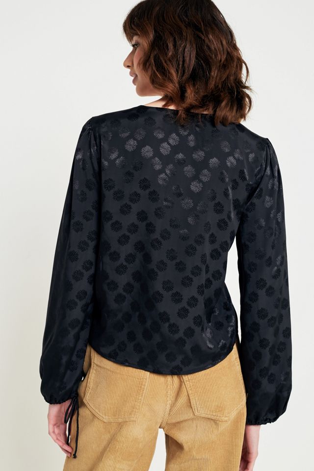 Pins & Needles Pin Tuck Tie-Front Blouse #2