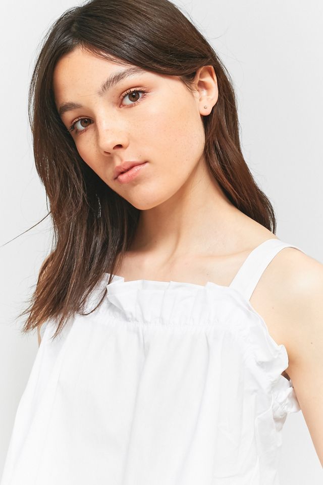 Urban Outfitters Poplin Ruffle Neck Cami #2