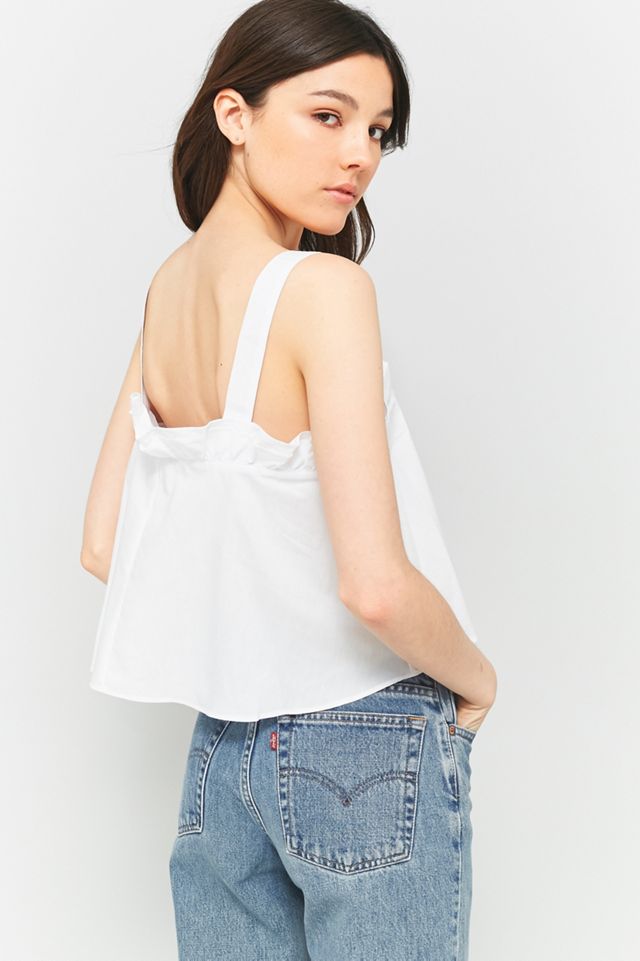 Urban Outfitters Poplin Ruffle Neck Cami #3