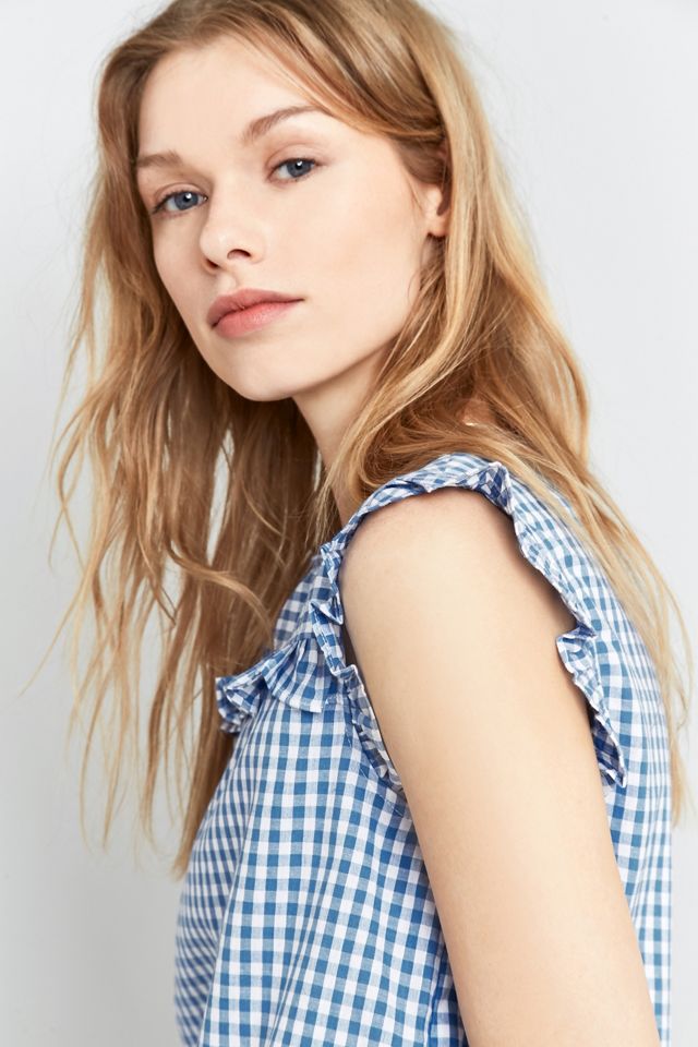 Urban Outfitters Frill Gingham Top #5