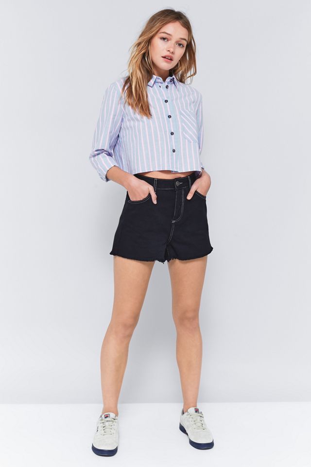 Urban Outfitters - Chemise courte boutonnée et rayée #1