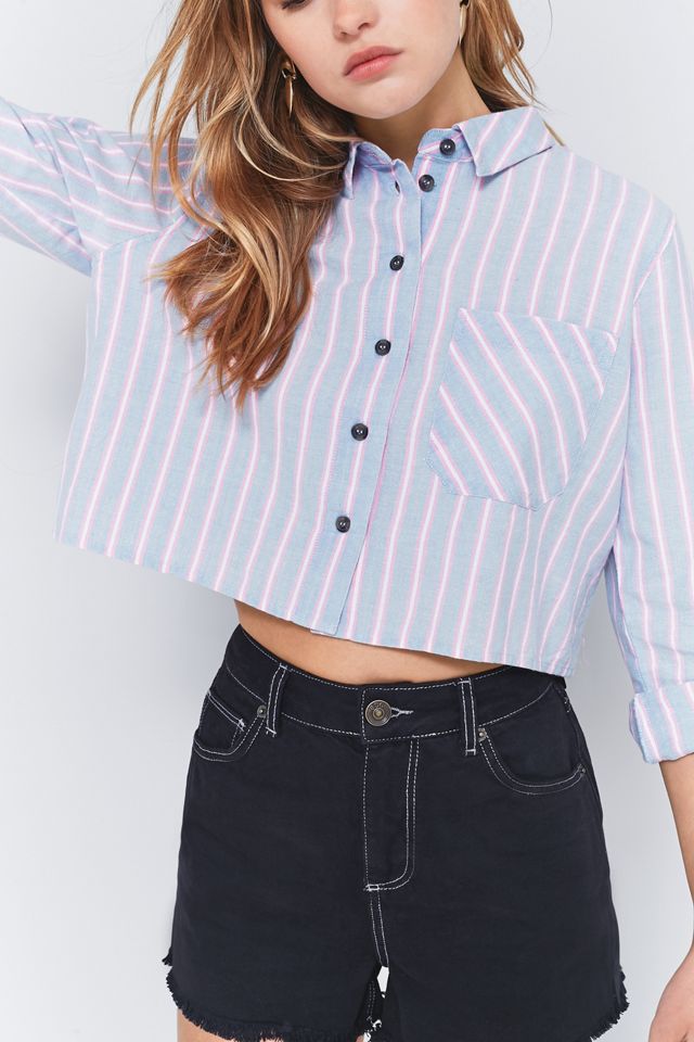 Urban Outfitters - Chemise courte boutonnée et rayée #2
