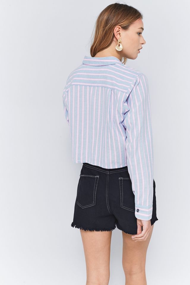 Urban Outfitters - Chemise courte boutonnée et rayée #3