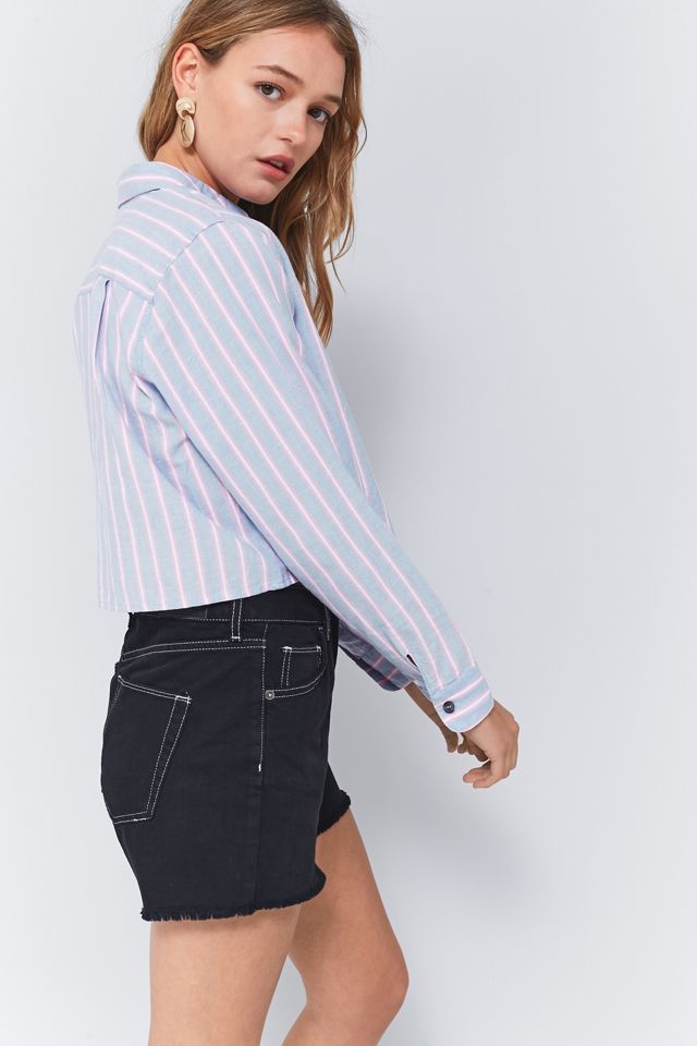 Urban Outfitters - Chemise courte boutonnée et rayée #4
