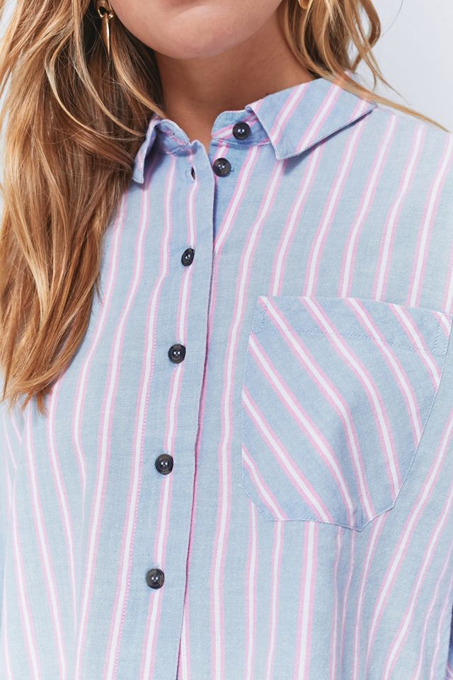 Urban Outfitters - Chemise courte boutonnée et rayée #5