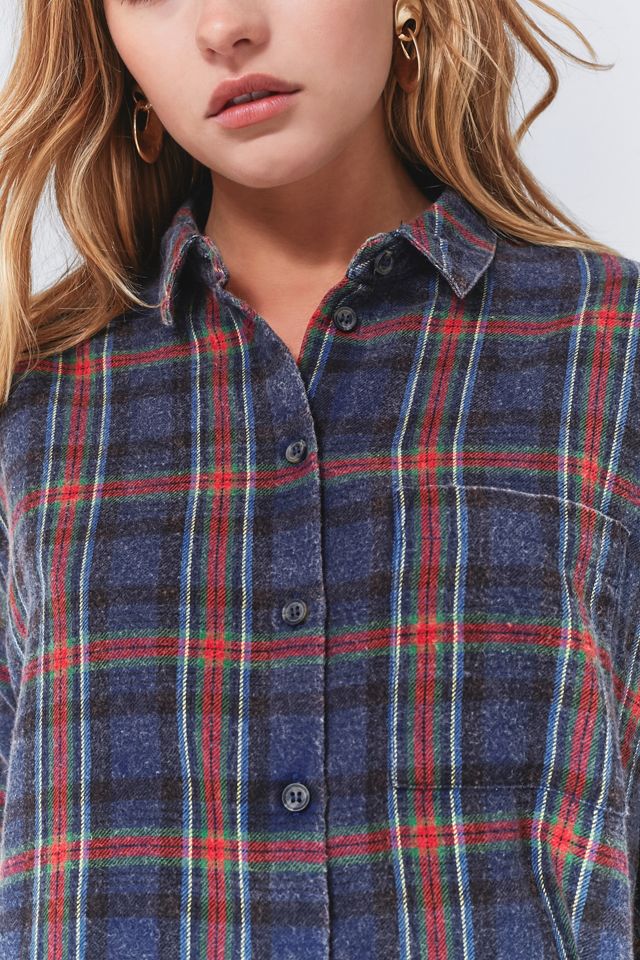 BDG Cropped Plaid Button-Down Shirt #2