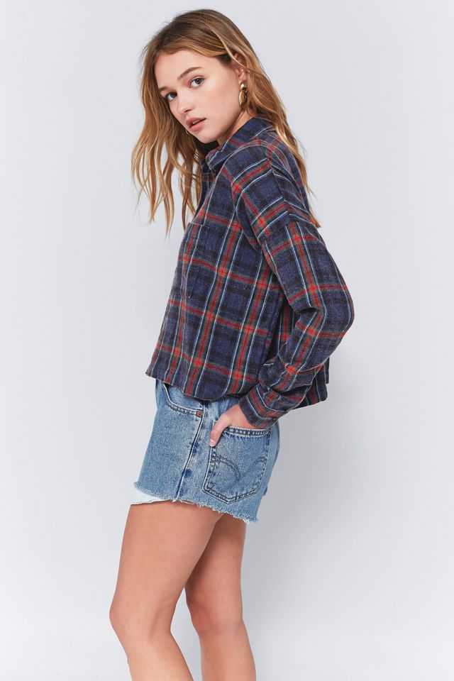BDG Cropped Plaid Button-Down Shirt #3