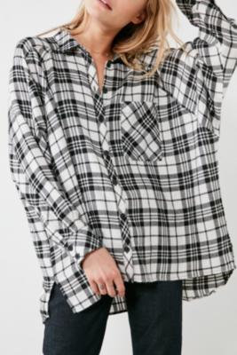 white button up flannel