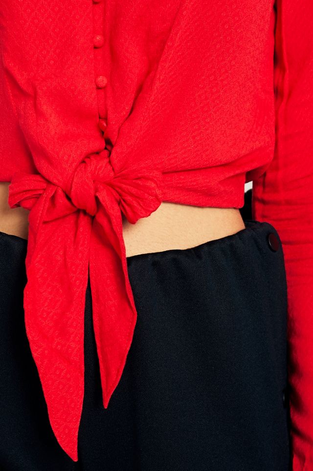 Silence + Noise Tie-Front Button-Through Blouse #2
