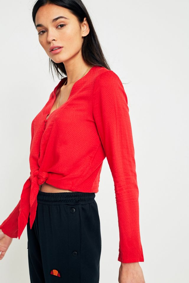 Silence + Noise Tie-Front Button-Through Blouse #5