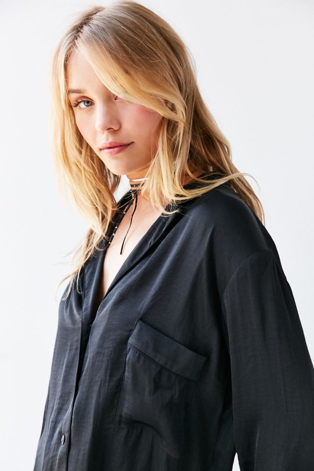 Silence + Noise Beckett Black Button-Down Shirt #2