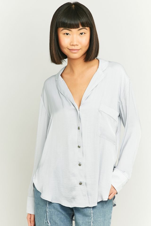 Silence + Noise Beckett Camicia Nera Button-Down