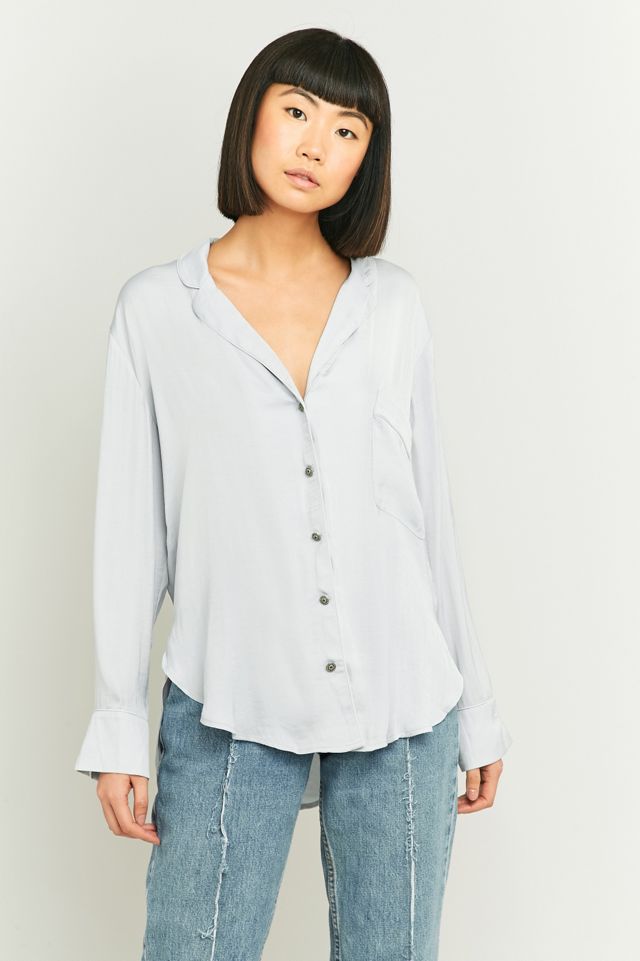 Silence + Noise Beckett Camicia Nera Button-Down #4